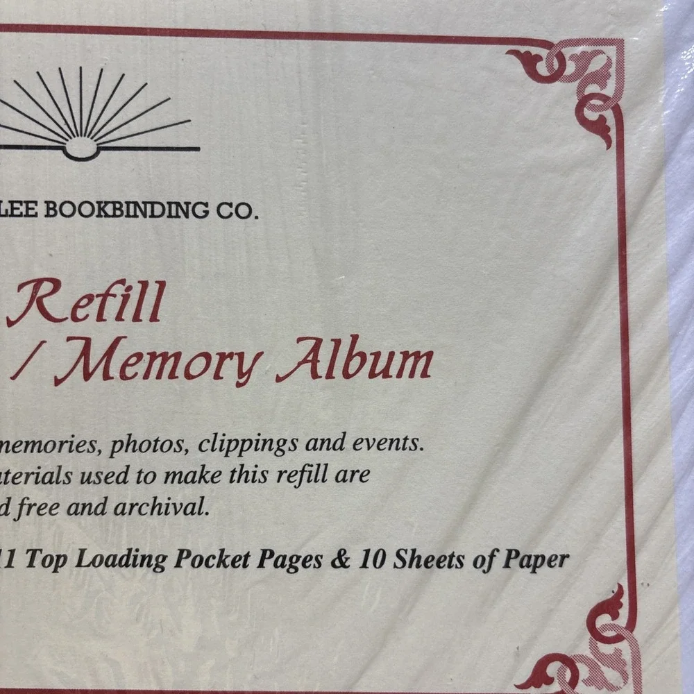 New Dalee‎ Bookbinding Scrapbook Album Refill 8.5x11 Top Loading 10 Pocket Pages